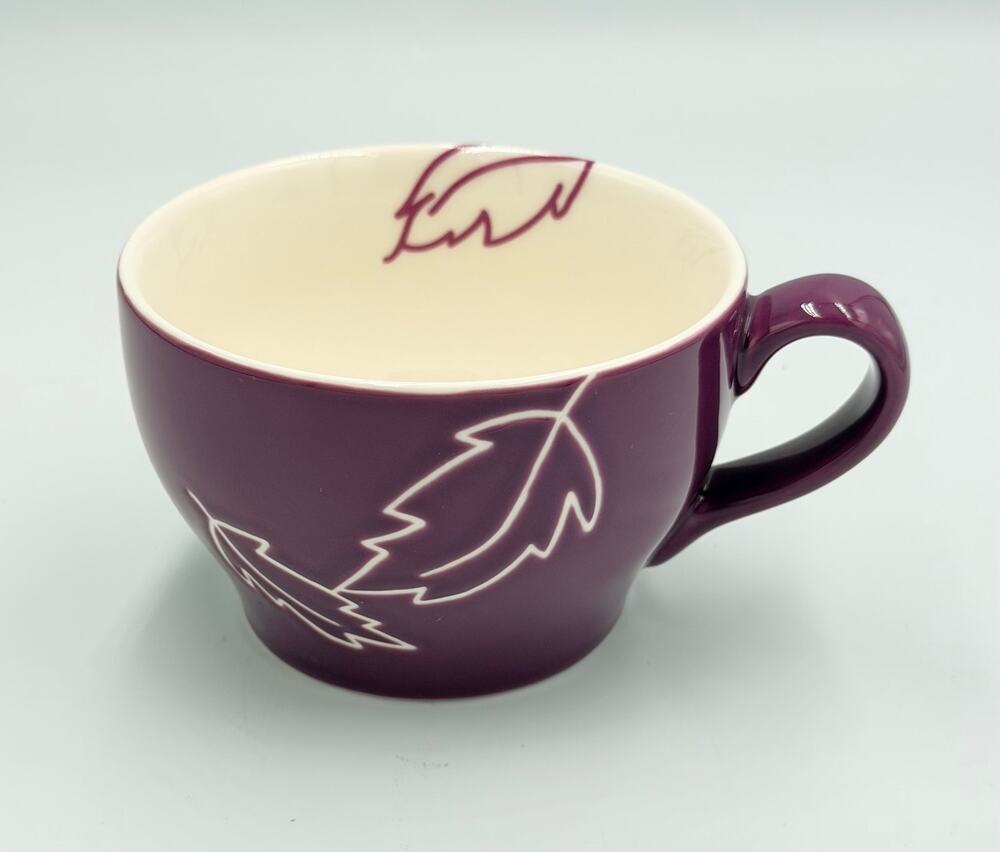Starbucks 2007 Autumn Maple Leaves Teacup Coffee Cup